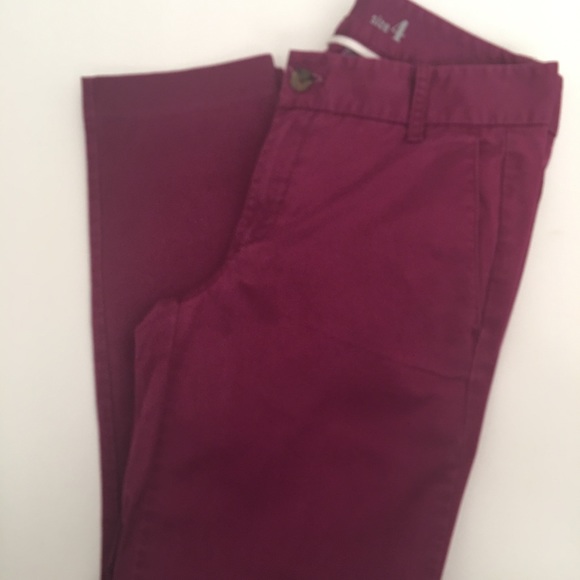 J. Crew Frankie Purple Pants Size 4 - Picture 2 of 7